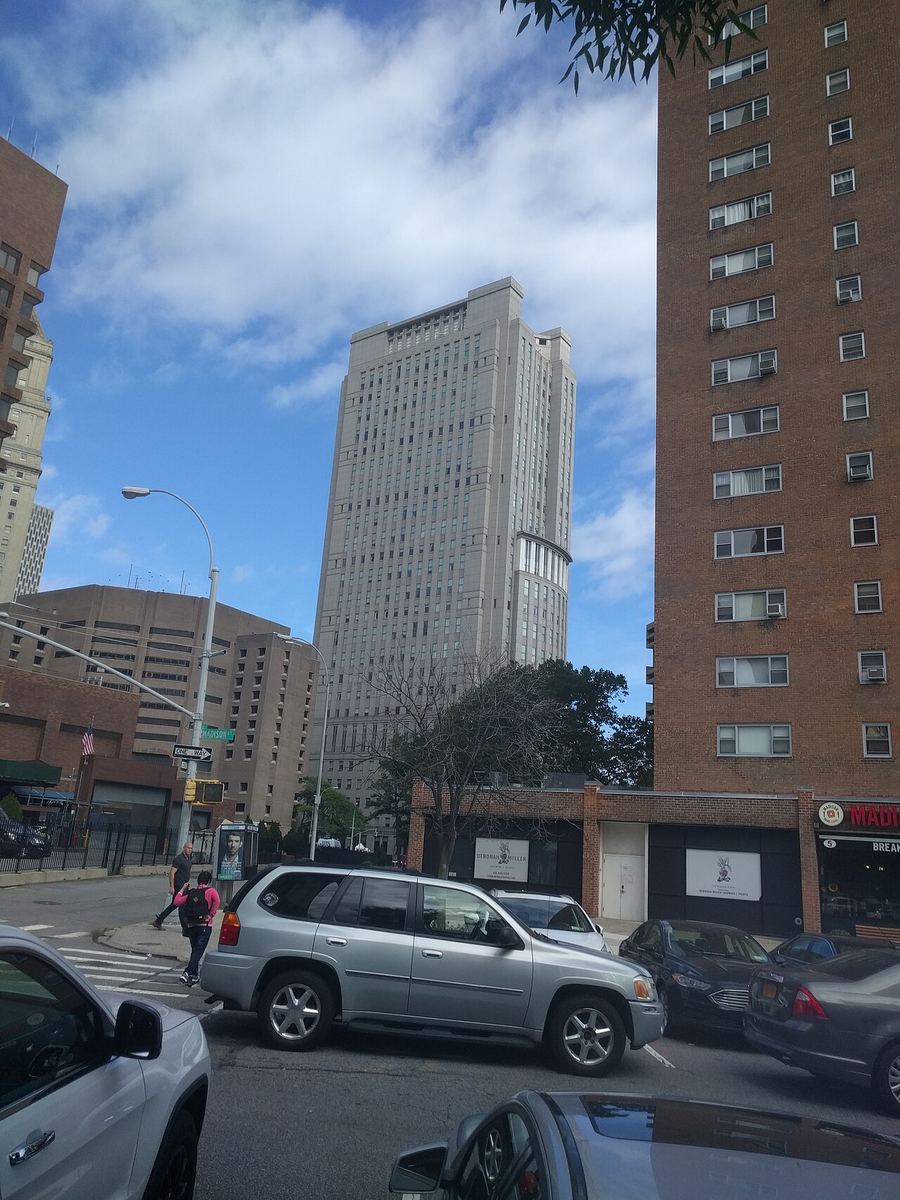 The federal courthouse at 500 Pearl Street, where Ghislaine Maxwell was tried and convicted in 2021.