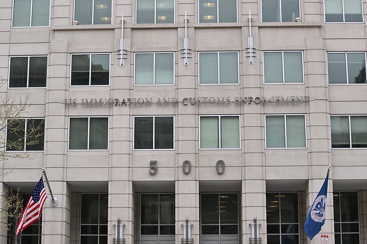The Immigration and Customs Enforcement building in Washington.