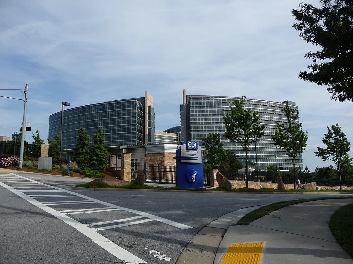 The main entrance to the Centers for Disease Control and Prevention in Atlanta.